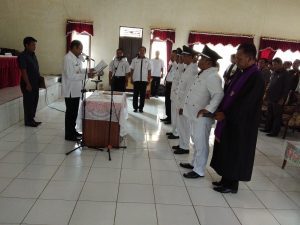 Kepala Desa dan Damang Wilayah Kecamatan Rungan Hulu dilantik Bupati Gunung Mas