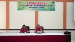 Dinas PU Bersama Dinas Kominfosp Sosialisasikan Aplikasi E-SIKERPU (Sistem Kinerja PU)