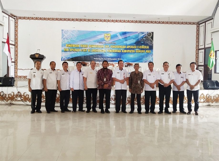 BKPP Gumas Bersama BKN  Pusat Gelar Bimtek Penyusunan SKP, Aplikasi E-Kinerja dan E-SKP