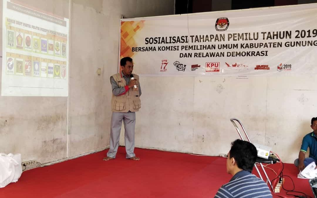 KPU & Relawan Demokrasi Gelar Sosialisasi