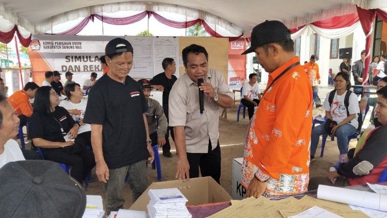 KPU Gumas Gelar Simulasi Pemungutan Suara Pemilu Tahun 2019