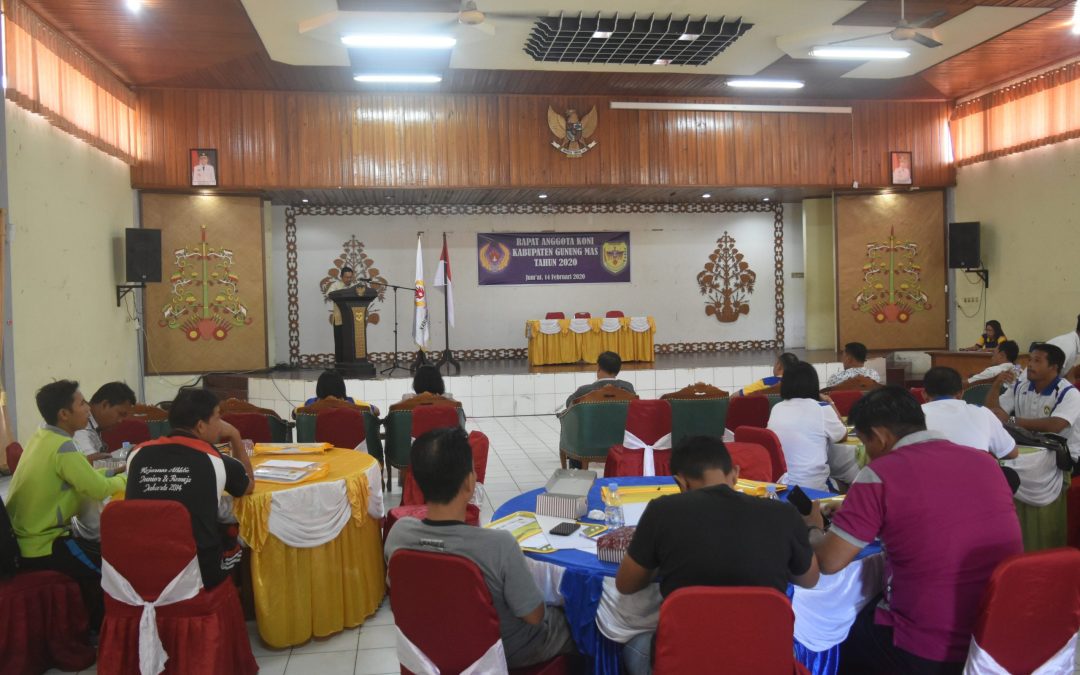 KONI Gumas Perdana Gelar Rapat Anggota Tahun 2020