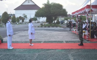 Wakil Bupati Gumas Jadi Inspektur Upacara Penurunan Bendera HUT RI Ke-75