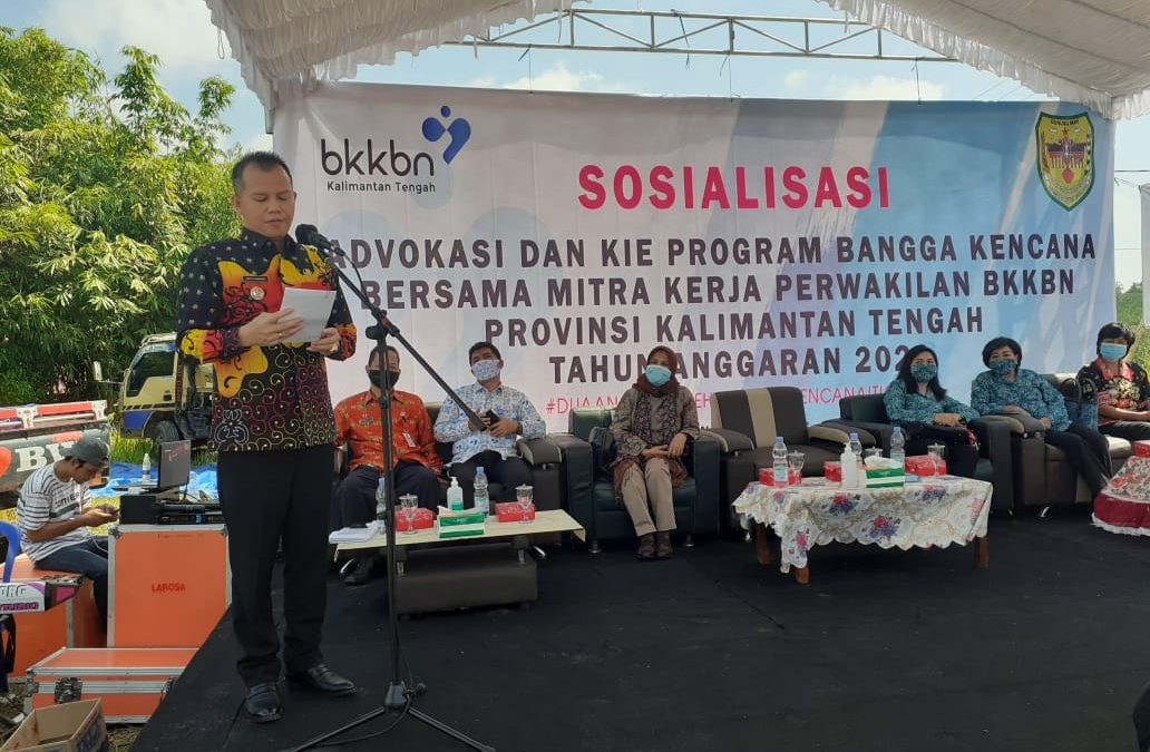 Bupati Gunung Mas ke Tewai Baru, Membuka Sosialisasi Bersama Perwakilan BKKBN Provinsi KALTENG